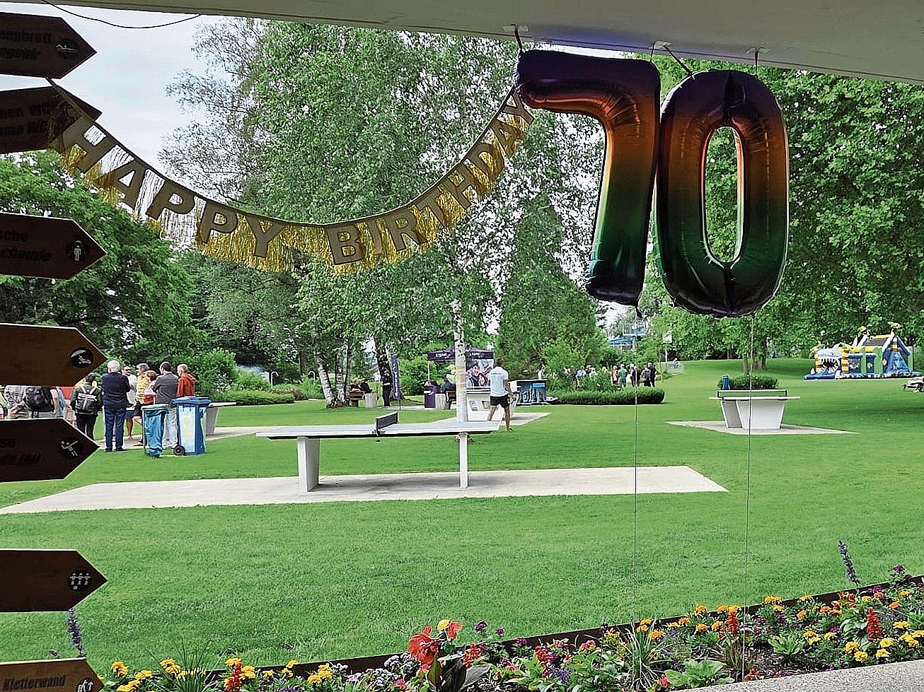 Anfang Juni fand die offizielle 70‑Jahr-Feier des Grenchner Gartenbads statt.Bilder: zvg Anfang Juni fand die offizielle 70‑Jahr-Feier des Grenchner Gartenbads statt.Bilder: zvg