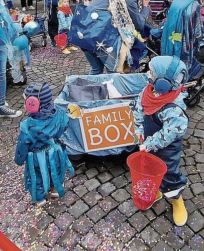 Mitglieder der Family Box zeigten sich an der Fasnacht sehr aktiv.Bilder: zvg