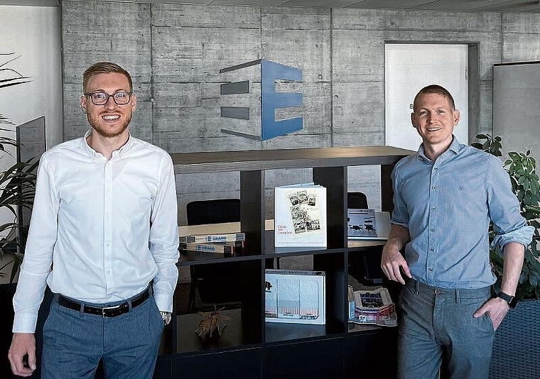 Cédric (links) und Yannick Erard sind Brüder und arbeiten seit fünf Jahren in der gemeinsamen Firma zusammen. Bild: zvg