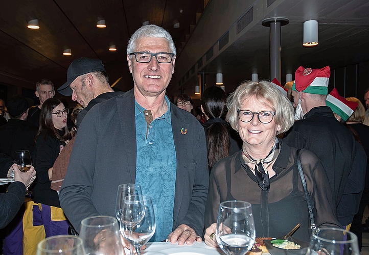 Konrad Schleiss mit Corinne Maier.