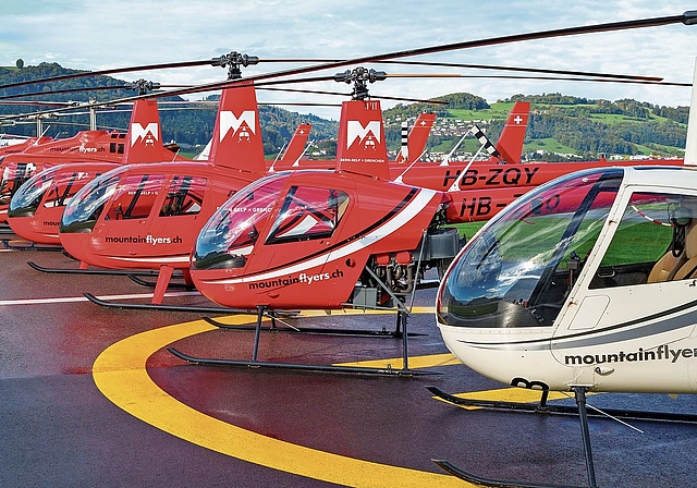 Die vielseitige Heli-Flotte von Mountainflyers ist am Heli-Day zu sehen, ebenso Gast-Helis von verschiedenen Organisationen.  Bild: zvg