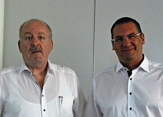 Der langjährige Geschäftsführer Hans-Rudolf Zumstein (links) geht nächsten Frühling in Pension. Rechts von ihm Michael Hofer.