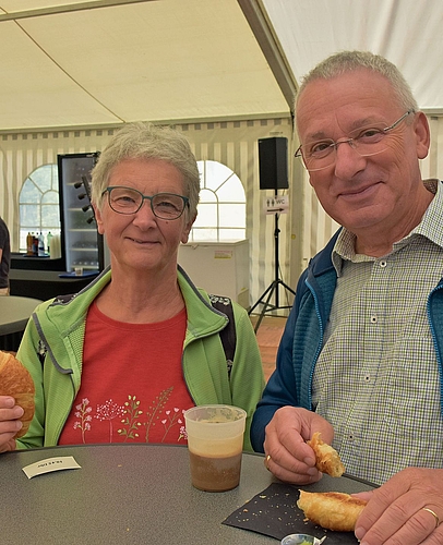 Sie freuten sich ebenfalls auf die Führung durch das renovierte Däster-Schild-Haus: Ruth und Dominique Barreaux aus Grenchen.