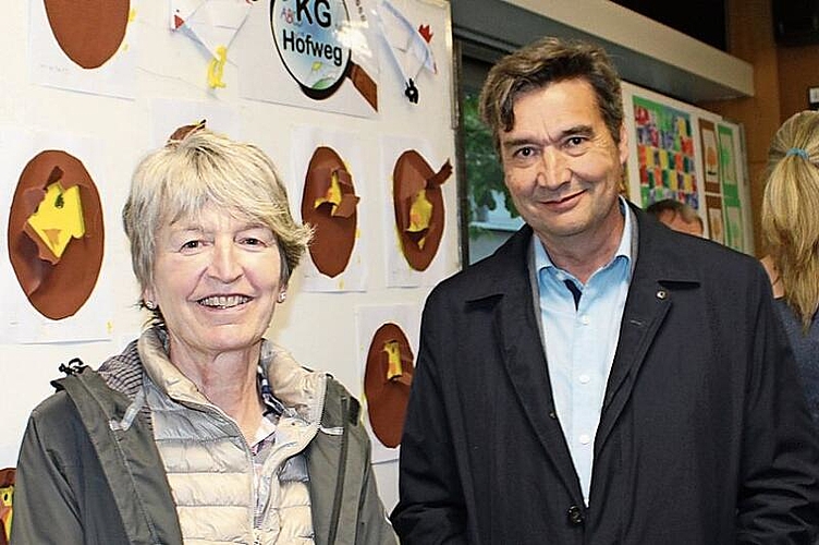Prominente Zaungäste: Gesamtschulleiterin Nicole Hirt und Stadtpräsident François Scheidegger.