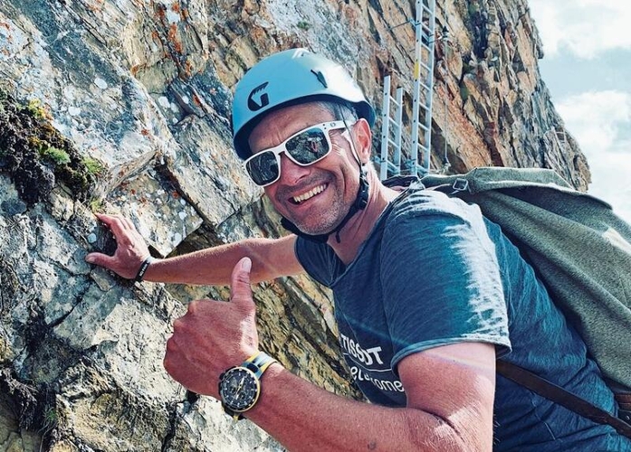Peter Wirz beim Aufstieg auf das Schwarzhorn. Bild: Familienarchiv