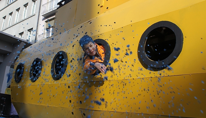 U-Boot der Hilari-Zunft für das nächtst abgesoffene Badifest.
