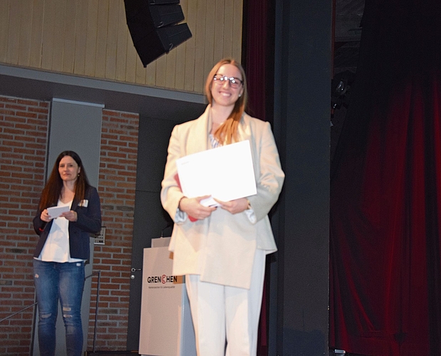 Leichtathletin und Kugelstösserin Lenja Heusser für einmal in einem ungewohnten Outfit.