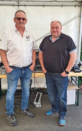 Andreas Blatter aus Feldbrunnen, OK‑Präsident und Speaker, mit Jörg Kofmel aus Deitingen, der ebenfalls als Speaker tätig war (von links).