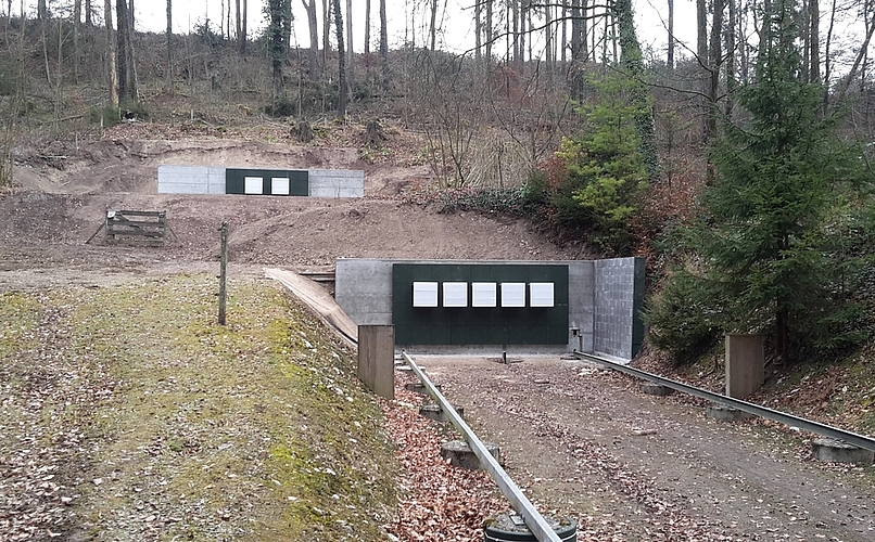 Aus dem Schiessstand wird auf 25 und 50 Meter Distanz geschossen.
