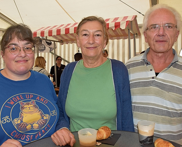 Sie besuchten eine der ersten Führungen (von links): Eva-Maria, Ursula und Urs Christen aus Grenchen. Bilder: Joseph Weibel