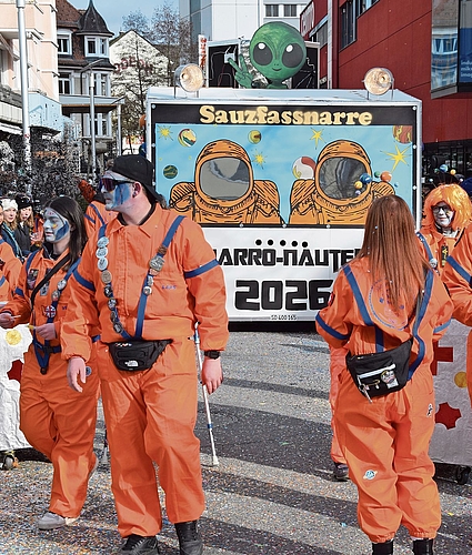 Die Narro-Nauten der Salzfassnarren.