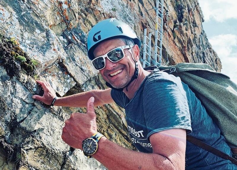 Peter Wirz beim Aufstieg auf das Schwarzhorn. Bild: Familienarchiv
