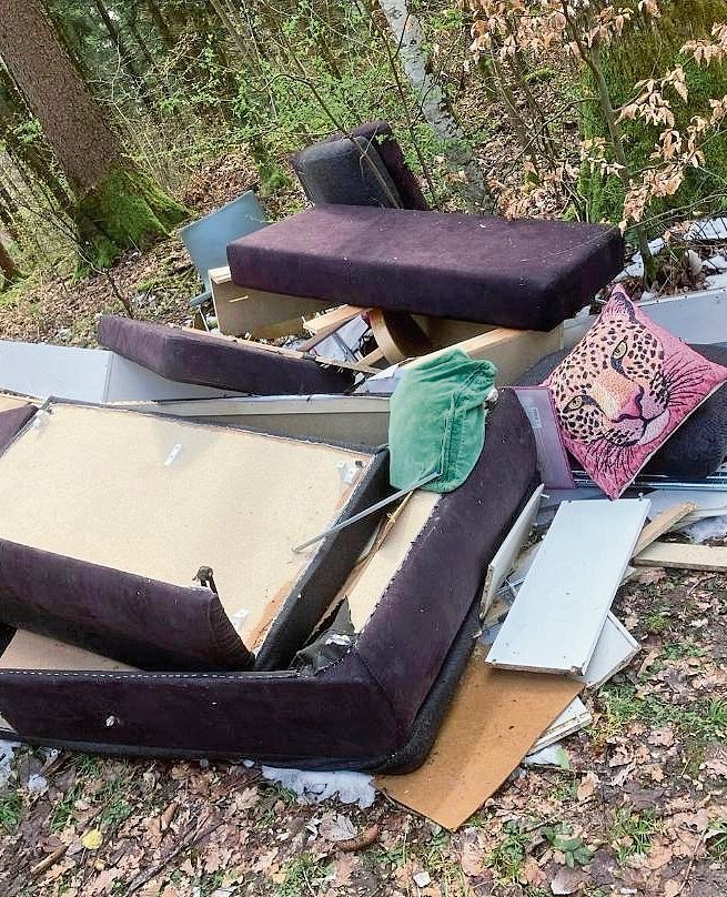 Kein schönes Bild – «Entsorgungshof» Wald.Bilder: zvg/Joseph Weibel