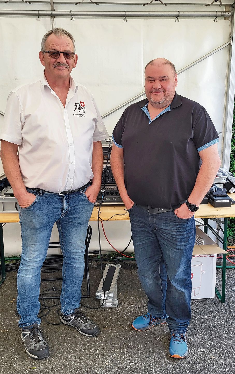 Andreas Blatter aus Feldbrunnen, OK‑Präsident und Speaker, mit Jörg Kofmel aus Deitingen, der ebenfalls als Speaker tätig war (von links).