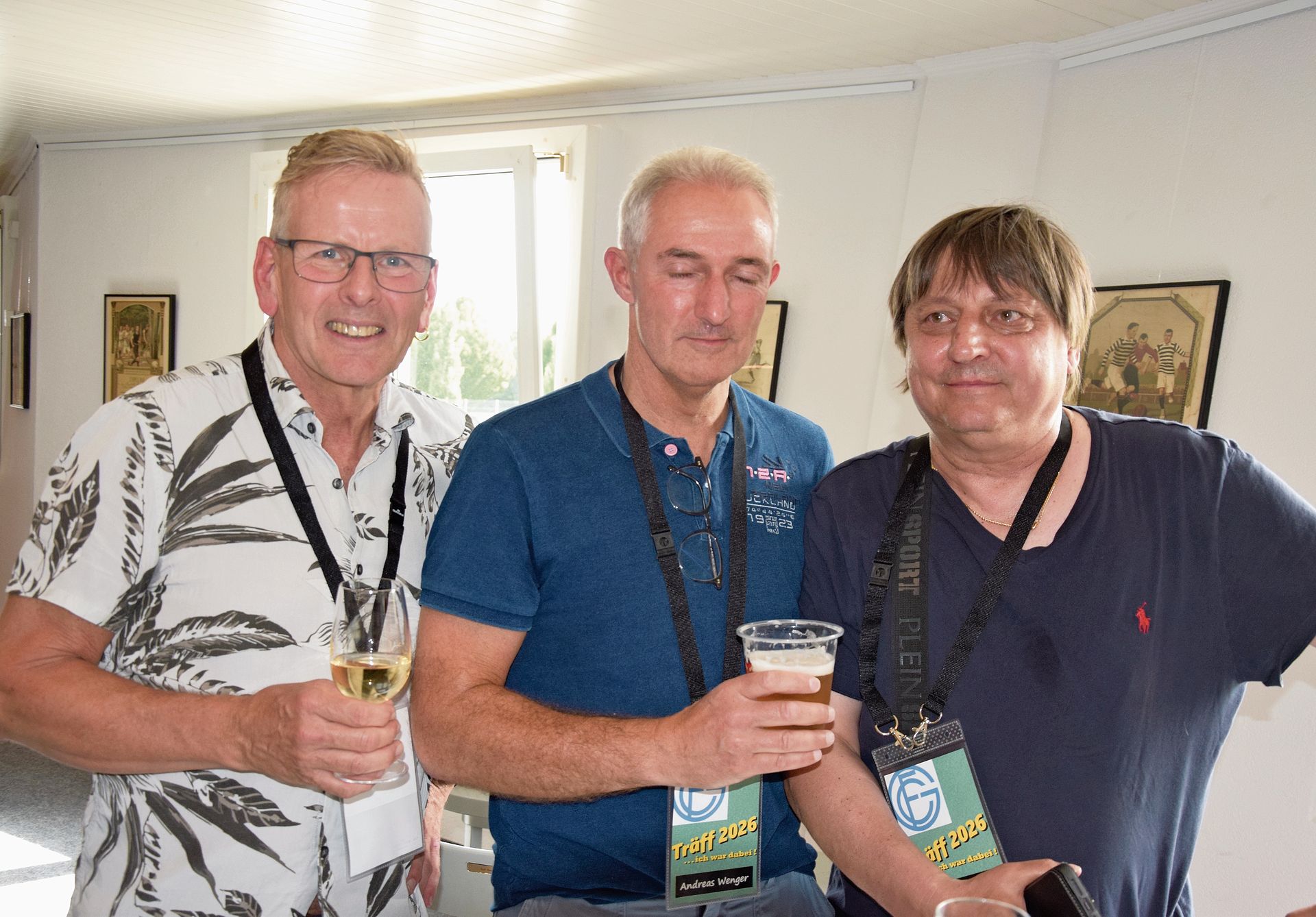 Jan Przybylo mit Andreas Wenger und Bertrick Kuik (von rechts).
